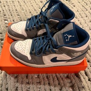 Nike Blue and Gray High-Top Sneakers
